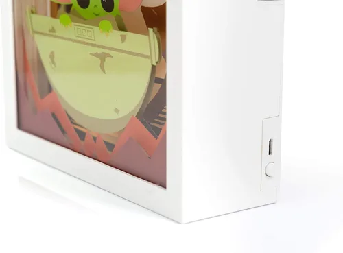 Vista 4 de Star Wars The Mandalorian, The Child - Mini caja de luz de sombra 3D 6 x 6 pulgadas
