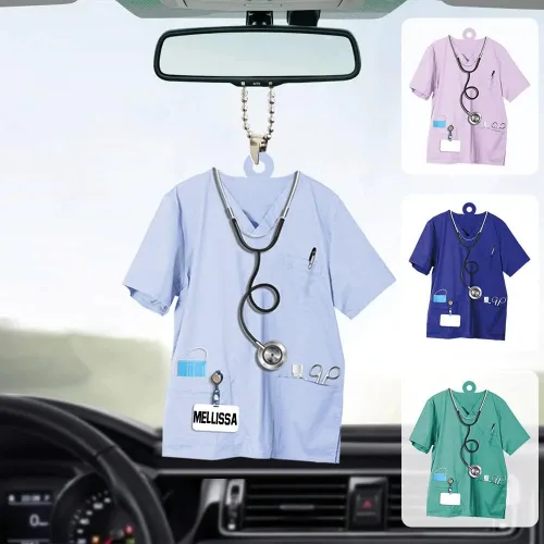 Vista 12 de Adorno colgante personalizado de enfermera publicado para regalos para ella - Adorno colgante para árbol de Navidad, regalo personalizado