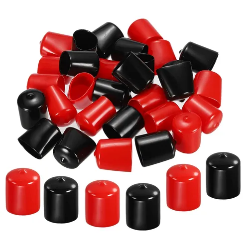 Vista 58 de MECCANIXITY 50 unids tapas de goma Surtido de 0.079 in PVC vinilo tornillo rosca protector para tornillo tornillo negro rojo