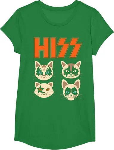 Vista 74 de Camiseta Hiss Funny Cats Kittens Rock Rockin, Negro