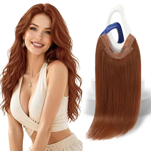 Vista 13 de Sunny - Extensiones de cabello humano real, con cable/hilo y clips ajustables, aplicación invisible, 2.82 onzas, 12 pulgadas, color rubio cenizo