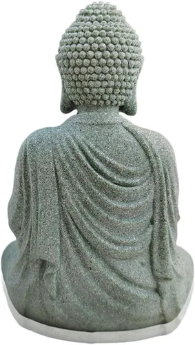 Vista 5 de livelyfish Figuras de Buda de piedra asiática para acuario, jardín zen, estatua de pecera, decoración de esculturas de jardín zen, decoración