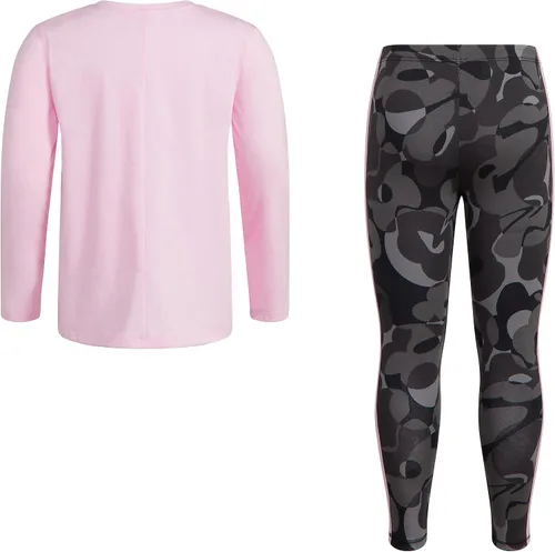 Vista 2 de adidas Conjunto de 2 piezas de camiseta de manga larga y leggings estampados para niñas