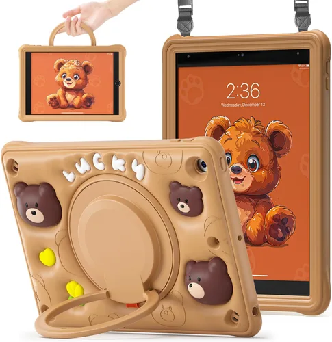 Vista 11 de Funda para iPad de 10.2 pulgadas de 9ª generación 2021 / 8ª generación 2020 / 7ª 2019, funda a prueba de golpes para niños con protector