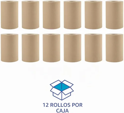 Vista 3 de Boardwalk 6252 Toallas de papel Hardwound, 8 pulgadas x 350 pies, 1 capa natural (caja de 12 rollos)