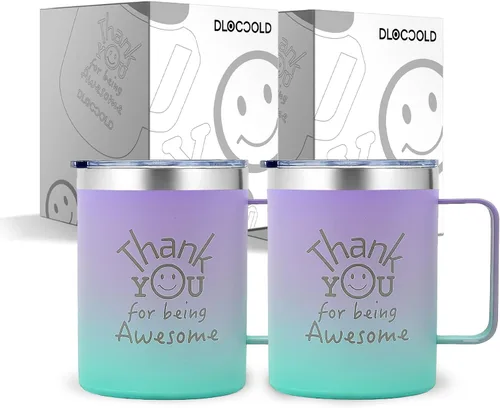 Vista 25 de DLOCCOLD Regalos de agradecimiento para hombres por ser impresionante taza para compañeros de trabajo, día de cumpleaños para mujeres