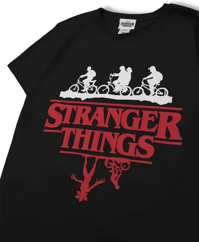 Vista 5 de Stranger Things Camiseta Hombre Mujer Unisex Upside Down Black Top