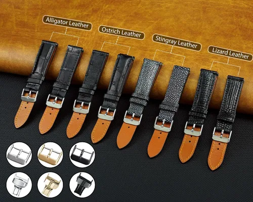 Vista 4 de vinacreations Correa de reloj hecha a mano AIIi-gator para hombres con liberación rápida, de cuero de cocodrilo premium, correa de reloj de repuesto