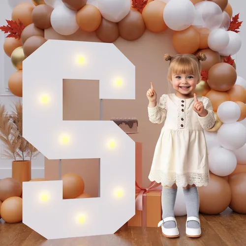 Vista 19 de Letras de marquesina de 3 pies de alto, letras y para decoraciones de fiesta de cumpleaños Light up Letters without Sidewalls, Lightweight Foam