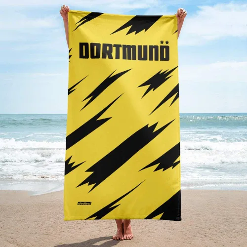 Vista 2 de Dortmund 20-21 Home Jersey - Toalla de playa de fútbol