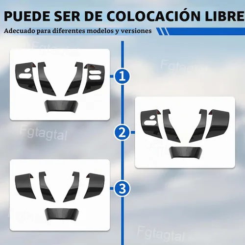 Vista 3 de Cubierta de botón de consola central para Toyot@ FJ Cruiser 2007-2021, panel de consola central de automóvil de acrilonitrilo butadieno estireno