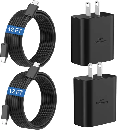 Vista 9 de Cargador súper rápido USB C de 45 W para teléfono Android tipo C, bloque de carga rápida con cable de 5 pies para Samsung Galaxy S26/S26