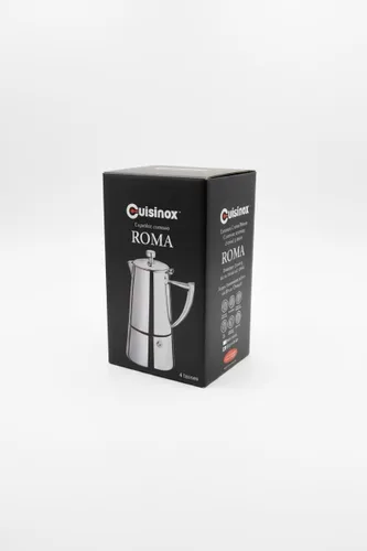 Vista 14 de Cuisinox Roma - Olla de espresso Moka de acero inoxidable para estufa de 4 tazas