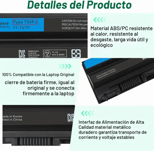 Vista 6 de Batería para portátil T54FJ 8858X M5Y0X E6420 E6430 para Dell Latitude E5420 E5430