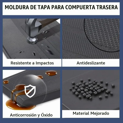 Vista 6 de PIT66 Tapa de moldura para portón trasero, compatible con Ford F-150 2015-2020 Protector de moldeo (no compatible con Flex Step), parte superior