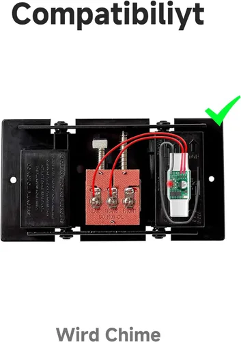 Vista 4 de Satisure Extensor de Timbre Inalámbrico con Receptor se Conecta al Timbre Cableado Existente Convirtiéndolo en Timbre de Puerta Inalámbrico