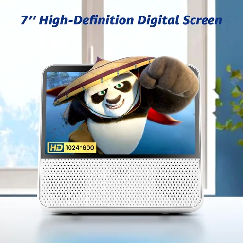 Vista 3 de Reproductor de DVD portátil de 9.8", 7" 1024x600, DVD y CD, Bluetooth 5.1 y 4000mAh Blanco
