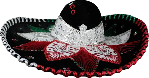 Vista 2 de Auténtico Mariachi Flowers Style Sombrero Fancy Premium Mexicano Sombrero Charro Sombreros Hecho en México (Elige tamaño y color)