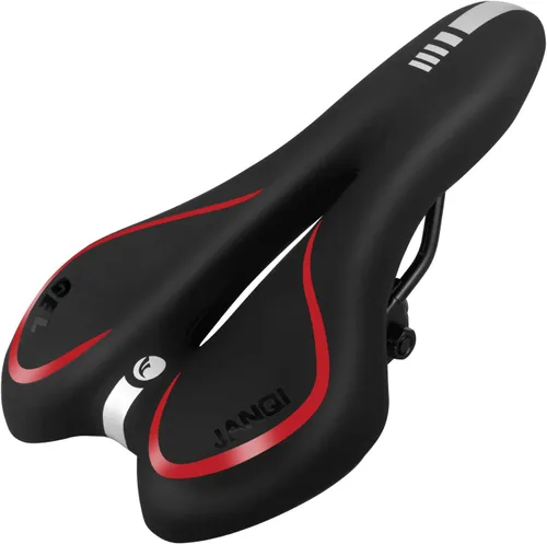 Vista 10 de Cómodo asiento de bicicleta para hombres y mujeres, asiento de bicicleta impermeable, silla de bicicleta de montaña transpirable, sillín