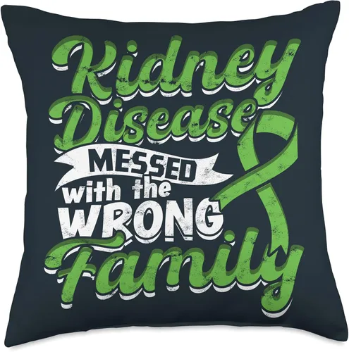 Vista 5 de Kidney Transplant Gifts for Women and Men Warrior Transplant Survivor - Almohada de concientización sobre enfermedad renal, 16 x 16 pulgadas