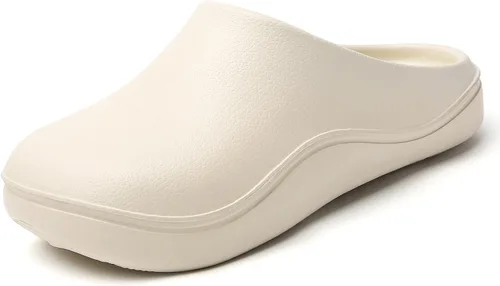 Vista 3 de Eliogn Zapatos de trabajo antideslizantes para hombres y mujeres, resistentes al aceite, zapatos de chef, ligeros, cómodos, sin cordones