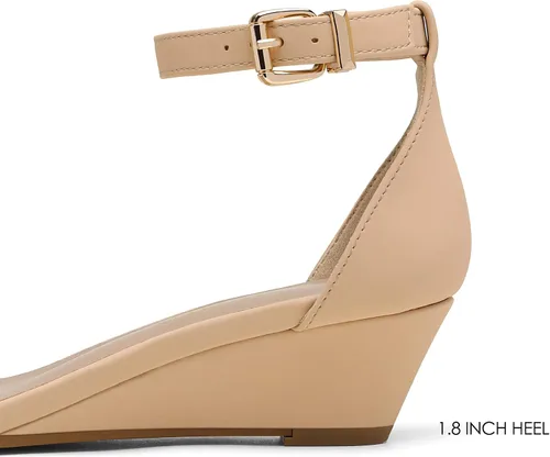 Vista 3 de DREAM PAIRS, Ingrid - Sandalias de tacón bajo con correa de tobillo para mujer