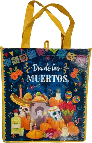 Vista 2 de Legacy Licensing Partners Dia De Los Muertos (Día de los Muertos) Bolsa de mano reutilizable grande coleccionable