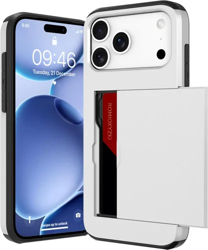 Vista 22 de ZIYE Funda tipo cartera para iPhone 16 Plus con tarjetero, antiarañazos de doble capa con bolsillo oculto, funda a prueba de golpes compatible