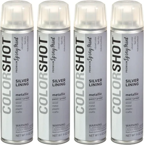 Vista 45 de COLORSHOT Pintura en aerosol brillante, aromaterapia (lavanda) 10 onzas, paquete de 4, pintura acrílica de secado rápido, uso en interiores