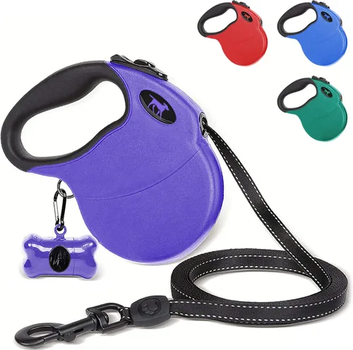 Vista 10 de Tuff Pupper Correa retráctil resistente para perro Correa para perro de 16 pies con costuras reflectantes para seguridad nocturna Bloqueo