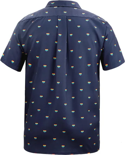 Vista 57 de Camisa hawaiana para hombre, con estampado floral, cómoda, con botones, casual, manga corta, ropa de playa para hombre