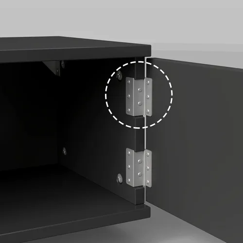 Vista 6 de Vibe & Dine Soporte de TV LED con diseño de patrón en espiral, soporte de TV flotante de 63 pulgadas con luces RGB, centro de entretenimiento