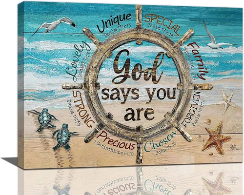 Vista 10 de Lienzo inspirador de playa costera, arte para pared, diseño de piedras zen, puesta de sol y océano, decoración de pared, citas de vida, impresiones