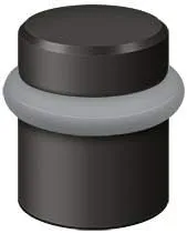 Vista 2 de Deltana UFB4505U10B Parachoques de piso universal redondo de latón macizo de 1 1/2 pulgadas Oil Rubbed Bronze