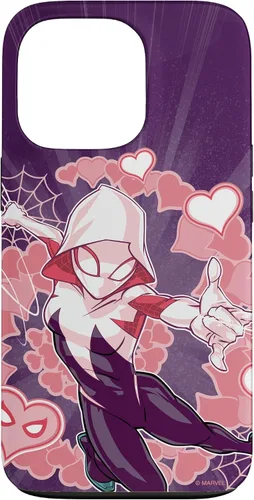Vista 10 de Marvel Spider-Man Into The Spider-Verse Gwen Stacy Hearts - Carcasa para iPhone 17