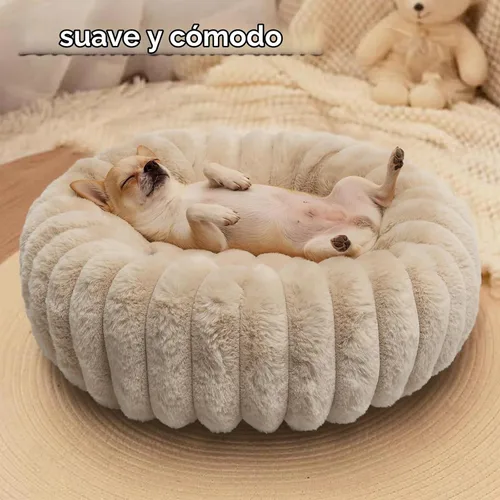 Vista 2 de Mini Dog Bed for Very Small Dogs & Cats Washable, Fluffy Round Extra Small Kitten Beds for Indoor Kittens, Ultra-Soft Tiny Puppy Cat Donut Bed for