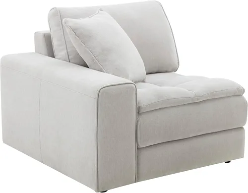 Vista 11 de Roundhill Furniture Breton - Sofá modular modular para sala de estar, en forma de L, 5 piezas, gris ostra