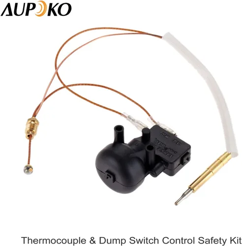 Vista 2 de Aupoko Piezas de calentador de gas para patio, termopar e interruptor antiinclinación, kit de seguridad para calentador de patio y habitación