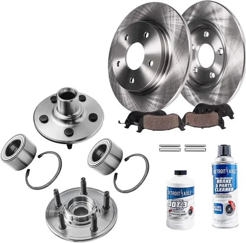 Vista 54 de Detroit Axle - Rotores de freno para Ford Mustang 2015 2016 2017 2018 2019 2020 2021 2022 2023 Rotores de freno de disco 2016 2017 2018 2019