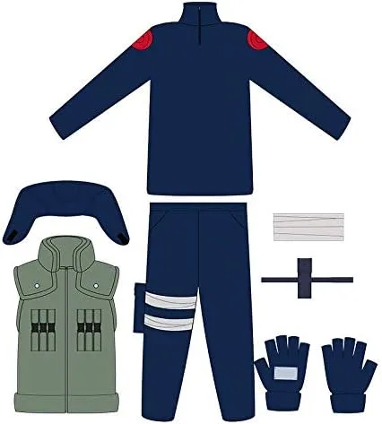 Vista 6 de Rulercosplay Leaves Village Ninja Kakashi Cosplay Cosutme - Versión Deluxe