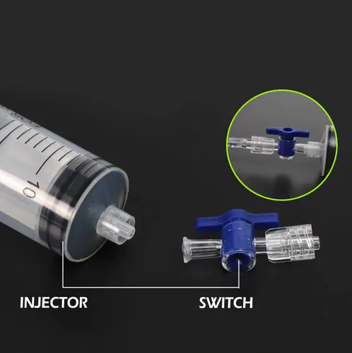 Vista 6 de RRK Herramienta para neumáticos de bicicleta sin cámara, kit de reparación y jeringa inyectora selladora con kit de herramientas de extracción