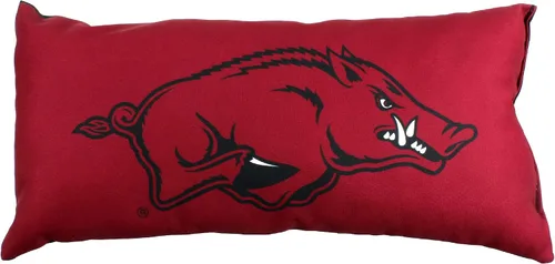 Vista 3 de College Covers Everything Comfy Arkansas Razorbacks Almohada Bolster de Viaje Pequeña Decorativa de 2 Lados 16 x 6 pulgadas