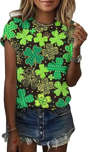 Vista 2 de Camiseta de manga corta para mujer del Día de San Patricio