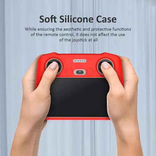 Vista 6 de Writiany - Funda protectora de silicona DJI RC, funda protectora para controlador DJI RC para Mini 3/Mini 3 Pro/Mavic 3 Classic Accesorios (rojo)