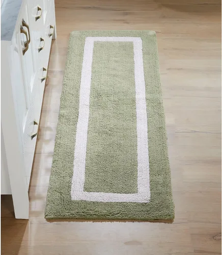 Vista 111 de Better Trends - Alfombra de baño 100% algodón reversible, altamente absorbente y lavable a máquina, suave, tapete de ducha para piso de baño