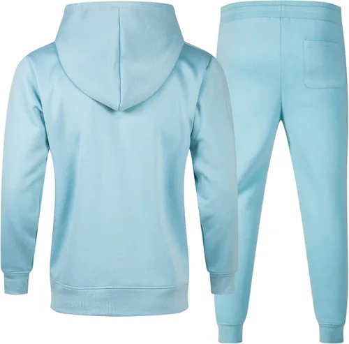 Vista 2 de ANGELA BEBE Conjunto deportivo para hombre, 2 piezas, sudadera con capucha y sudadera para hombre