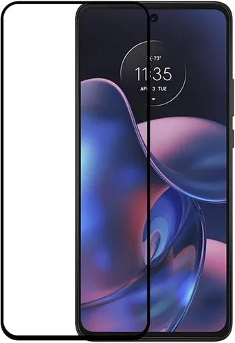 Vista 3 de Protector de pantalla de vidrio templado para Motorola Edge 2022 – [2 unidades] Protector de pantalla de vidrio templado negro Frontier Protector