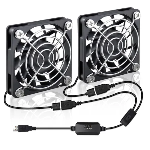 Vista 12 de 2Packs Wathai DC 4010 5V Small Blower Cooling Fan 2 Pin DC 40mm x 10mm