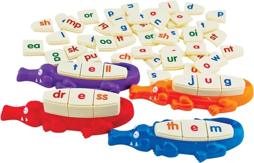 Vista 3 de Juego de construcción de palabras Spelligator de Junior Learning, Edades 5-9, Conciencia fonémica, 75 fichas de letras