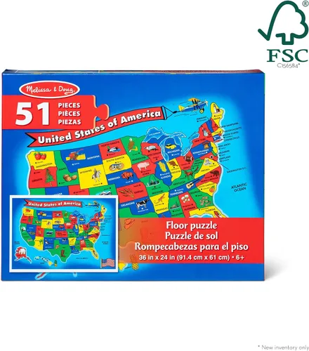 Vista 6 de Puzle de suelo de 51 piezas Melissa & Doug. , Multicolor/Ninguno